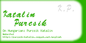 katalin purcsik business card